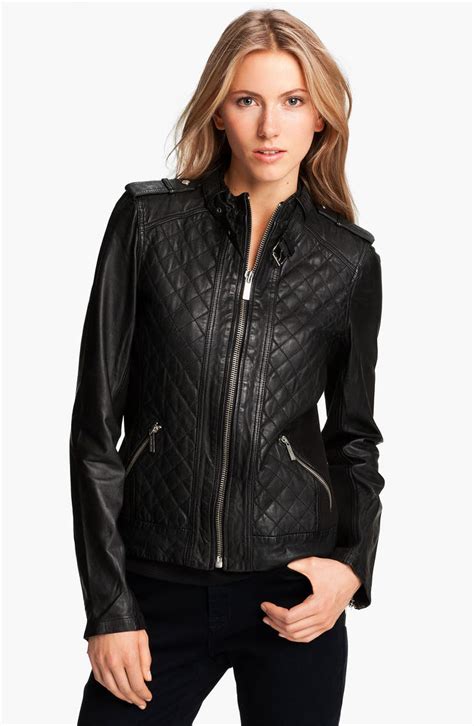 womens michael kors leather jackets|Michael Kors padded jackets women.